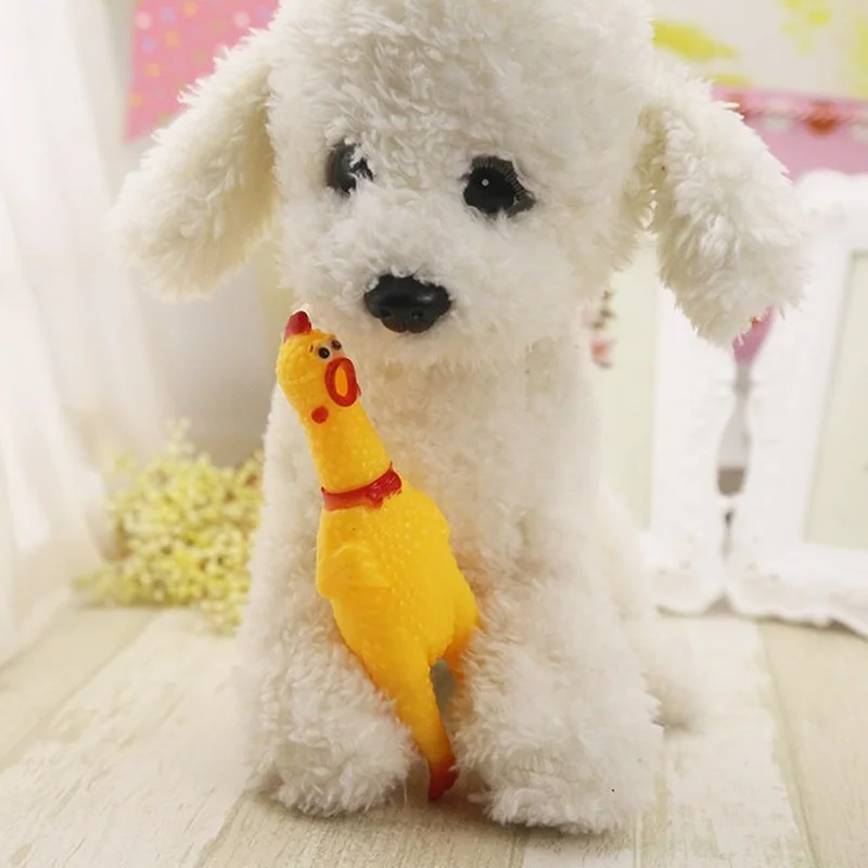 

Pet Supplies Trumpet Screaming Chicken Long Screaming Chicken Venting Chicken Pet Rubber Toy Dog Toys for Large Dogs