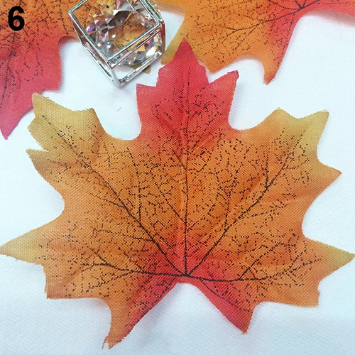 100 Pcs Fall Fake Silk Leaves Wedding Favor Autumn Maple Leaf DIY Home Garden Decoration Plants Photography | Дом и сад