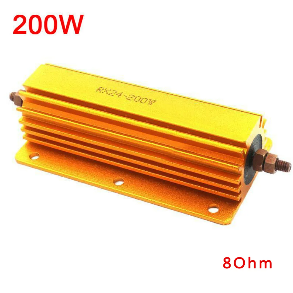 200 Вт металлические резисторы 1ohm 2ohm 4ohm 8ohm 8R 4 пробки Amp тест пустышка нагрузки