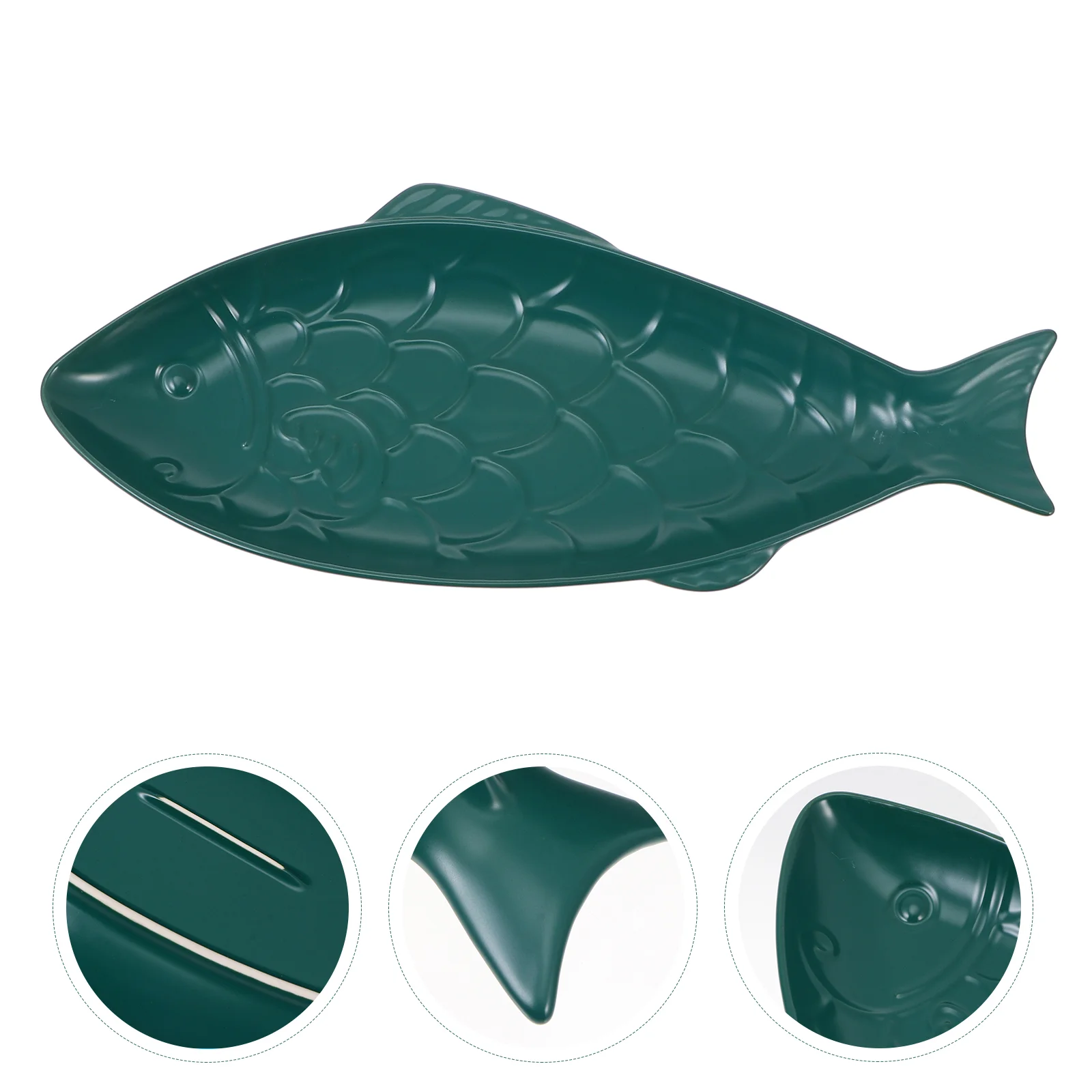 

Fish Shaped Ceramic Dish Plate Serving Tray Snack Storage Dish for Restaurant