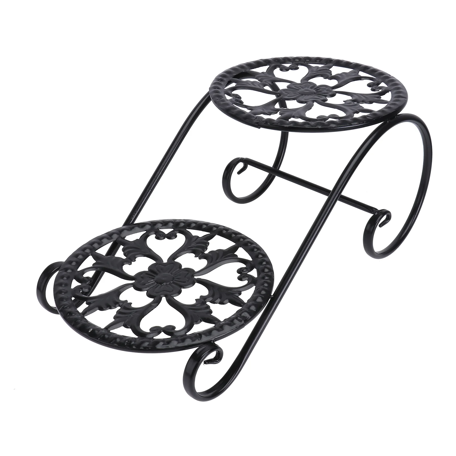 

1pc Iron Craft Flowerpot Storage Rack Plant Pot Iron Shelf Flowerpot Shelf