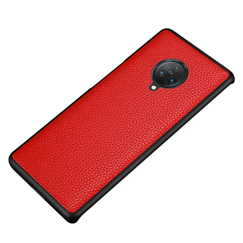 Красный SophiaLong чехол s для Vivo Nex 3 Coque чехол из натуральной кожи для Vivo Nex 3 NEX3 чехол для корпуса телефона с Litch узором Fundas - Цвет: Красный
