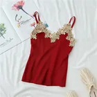 Женская трикотажная блузка без рукавов, с V-образным вырезом