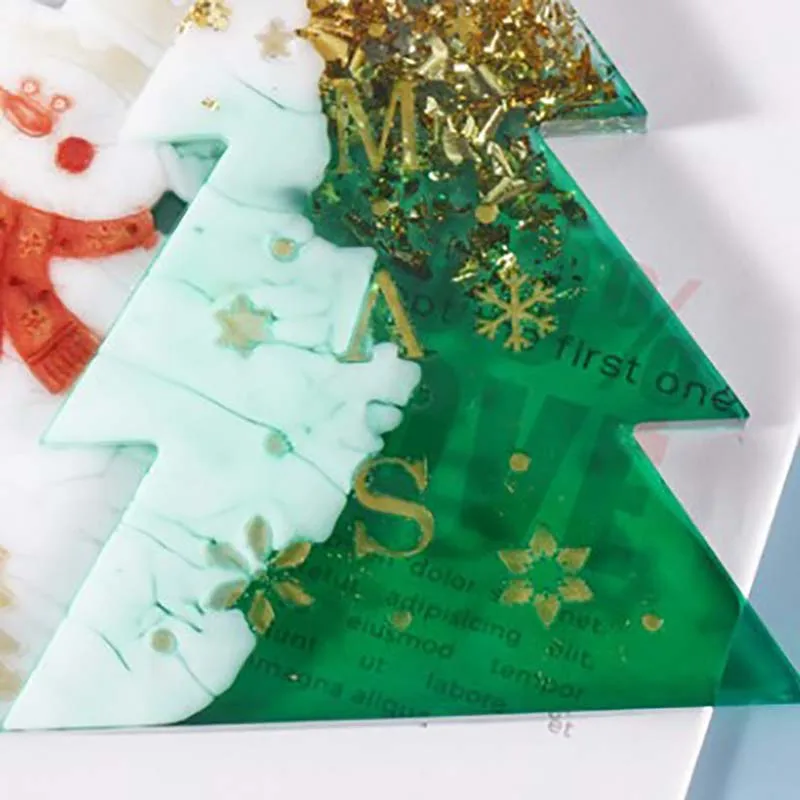 

1pcs Christmas Tree Snowflake Cake Silicone Molds Mold Epoxy Resin Clear Silicone Mold Christmas Jewelry Making
