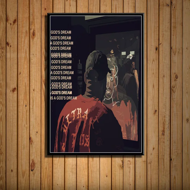 

Kanye West The Life Of Pablo Ye Hot Album Music Cover Hip Hop Pop Rap Art Painting Vintage Canvas Poster Wall Home Decor