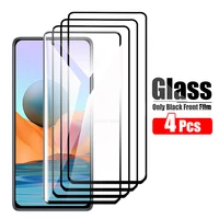 4 pcs protective glass for xiaomi redmi 9c nfc screen protector redmi note 10 pro max 9 9a 9t on xiomi not 10s 9s tempered film