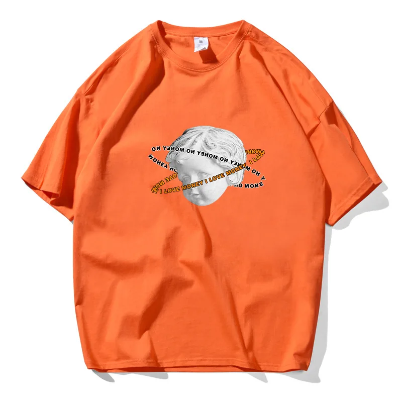 Мужская футболка из 100% хлопка высокого качества летняя модная парная с забавным