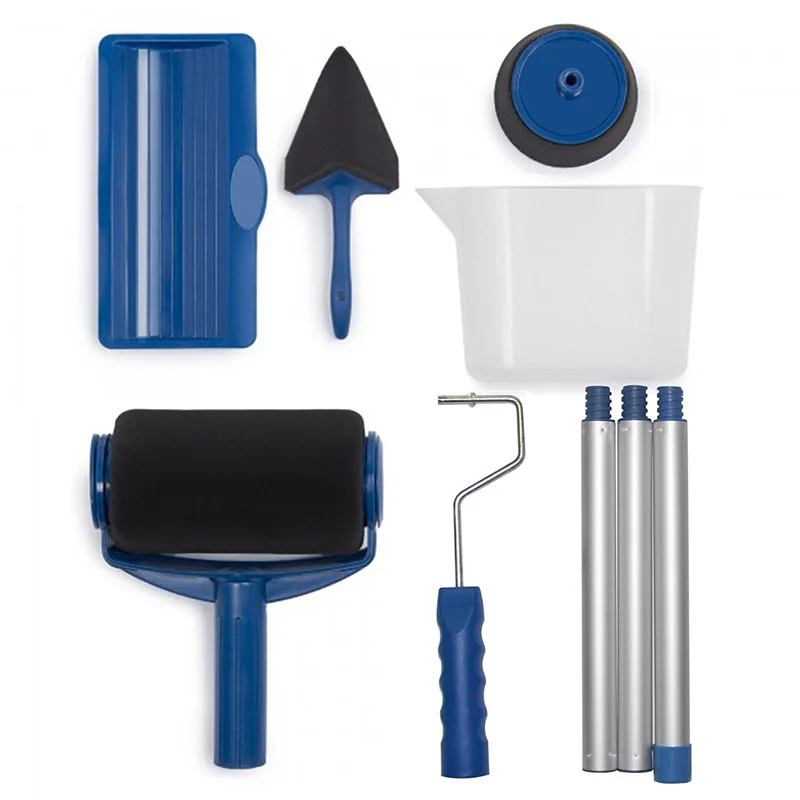 

8Pcs Multifunctional Household Use Wall Decorative Paint Roller Brush Handle Tool DIY Easy to Painting Brush Tools