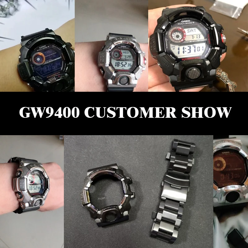 Ободок для GW-9400, черный, 316, нержавеющая сталь, серебро, золото, для мужчин, для спорта, дайвинга, металлическая пряжка, ремешок для часов, чехол для часов, ободок, инструмент