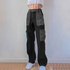 Джинсы женские, широкие, с высокой талией, в готическом стиле, в стиле хип-хоп