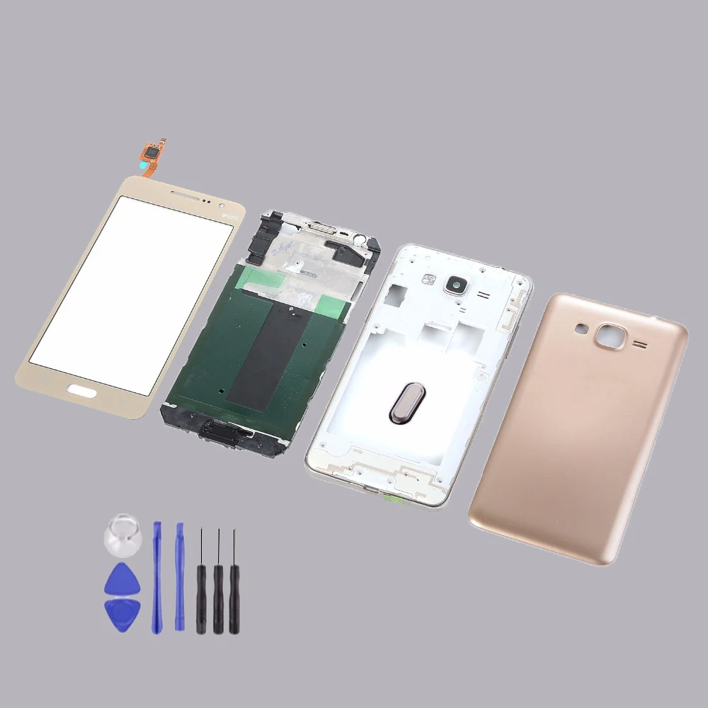 Корпус для Samsung Galaxy Grand Prime G531 G531H G531F сенсорный ЖК экран + передняя рамка средняя