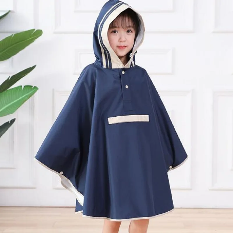 Детский пончо дождевик для девочек Тип ветровка школьная сумка длинное пальто
