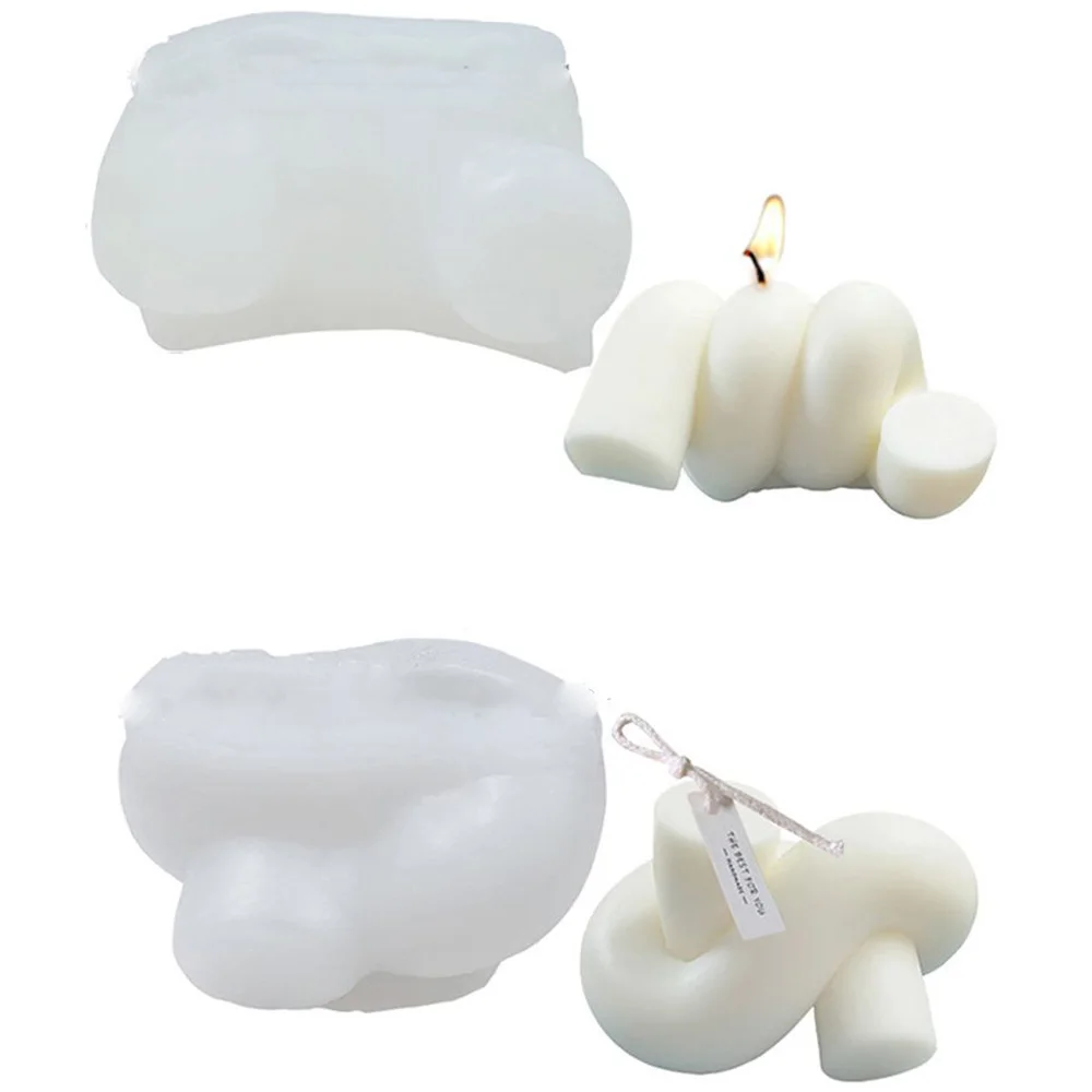 Геометрическая веревка с узлом силиконовая форма для свечей мыла сделай сам