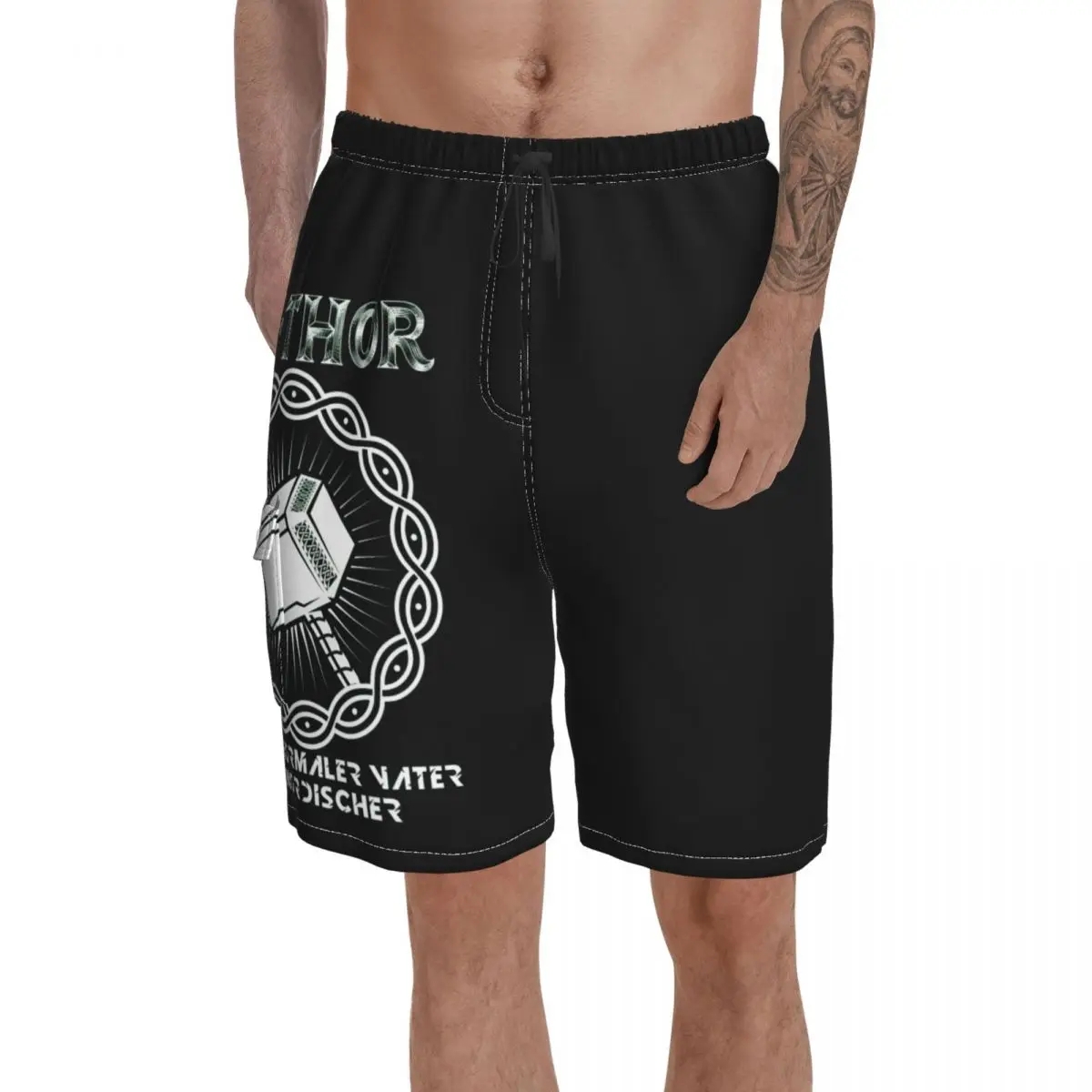 

Beach Viking Father Viking Becoming Dad Vikings Thor, Norse, Odin Breathable Quick Dry Funny Joke Male Shorts