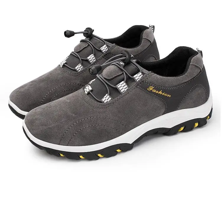 Мужская дышащая кожаная Нескользящая городская обувь Уличная для отдыха с