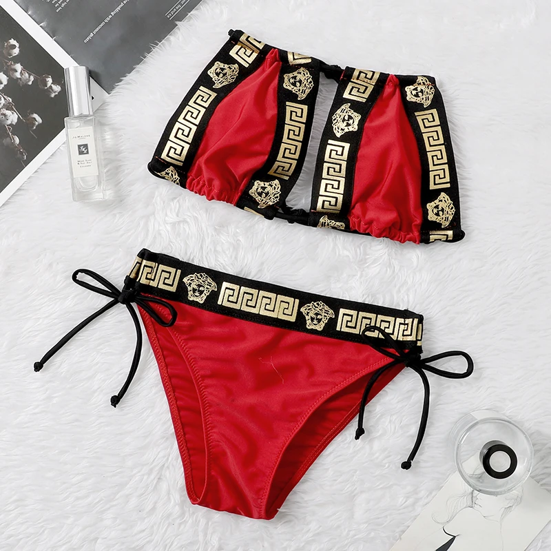 

2021 swimwear Brazilian women's plain Girly fashion Push Up swimsuit estat