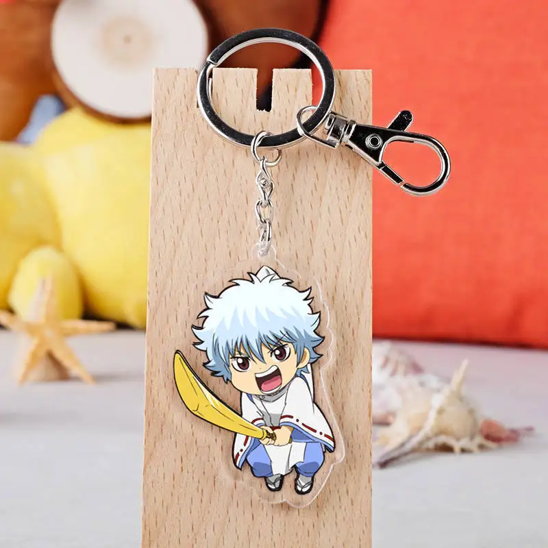 IVYYE Gintama модные аниме акриловые брелки для ключей искусственный брелок Подвеска