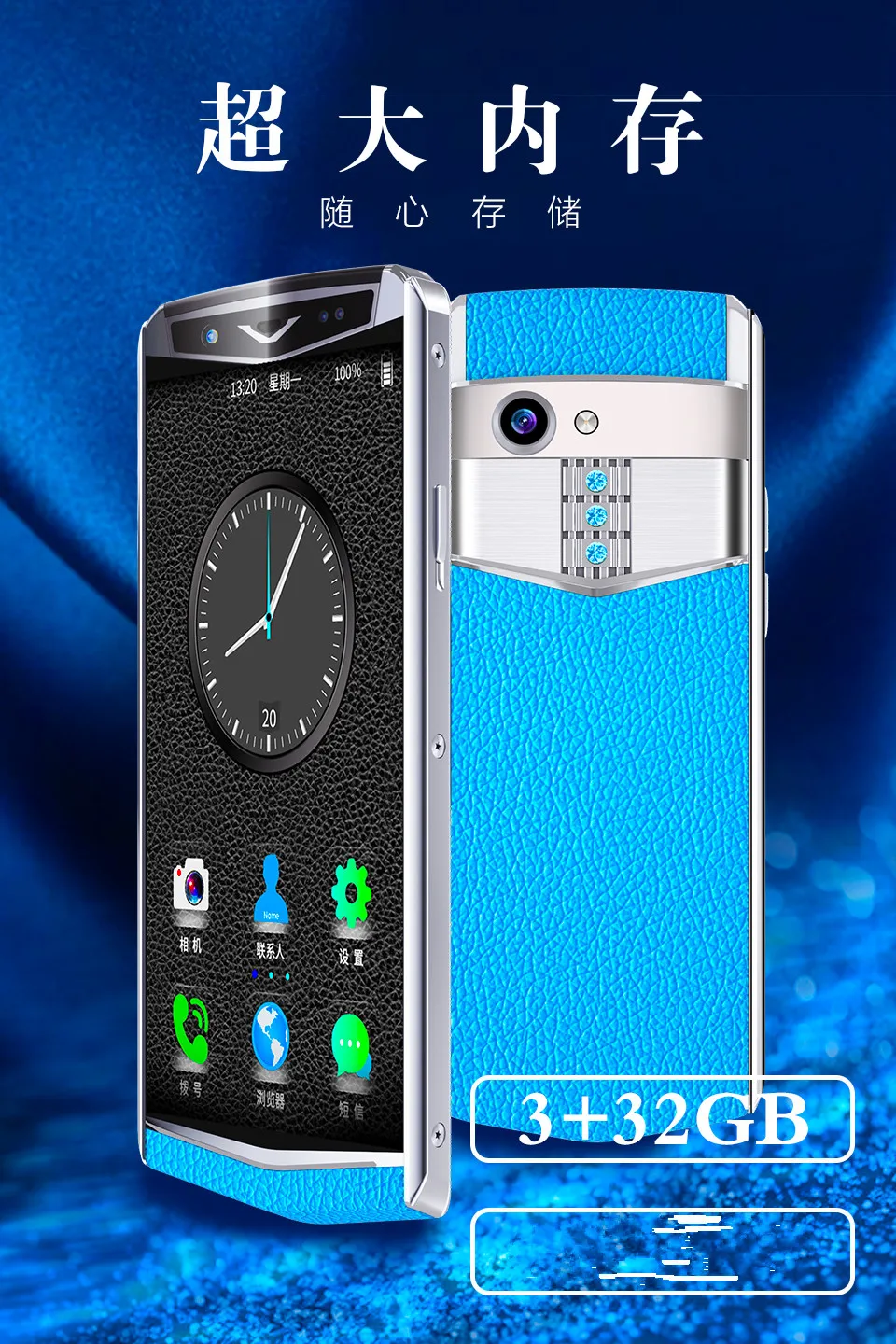 M17 Celular смартфон Android 8,1 металлический кожаный корпус лицо ID Мини Роскошные сотовые телефоны Dual Sim 3g ram 32ROM 4G LTE смартфон
