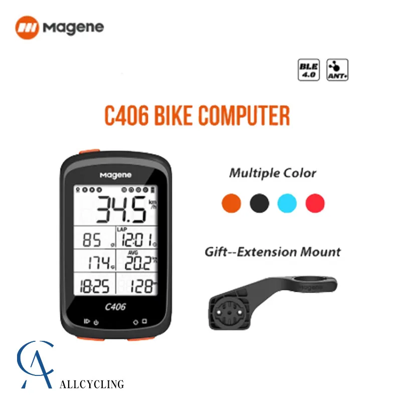 Magene C406 New Bike GPS Computer MTB Road Cycle Smart Wireless Waterproof Speedometer Bluetooth ANT+ Bicycle Data Map Odometer