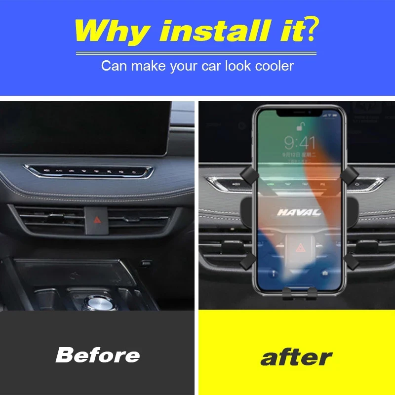 car air outlet mobile phone bracket decoration central control bracket navigation station for haval jolion 2021 interior parts free global shipping