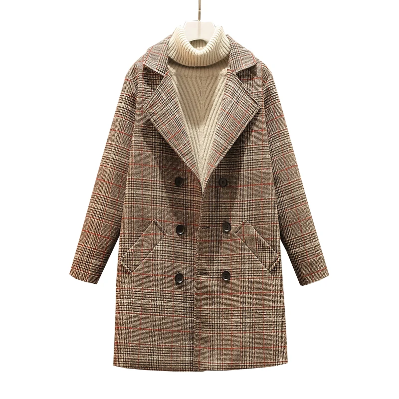 Экстра шикарное Женское шерстяное пальто 2022 новое зимнее свободное женское