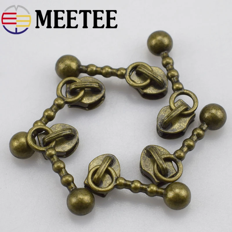 10 шт 3 # слайдеры на молнии для нейлона молния Бронзовый бегунок застежки сумки