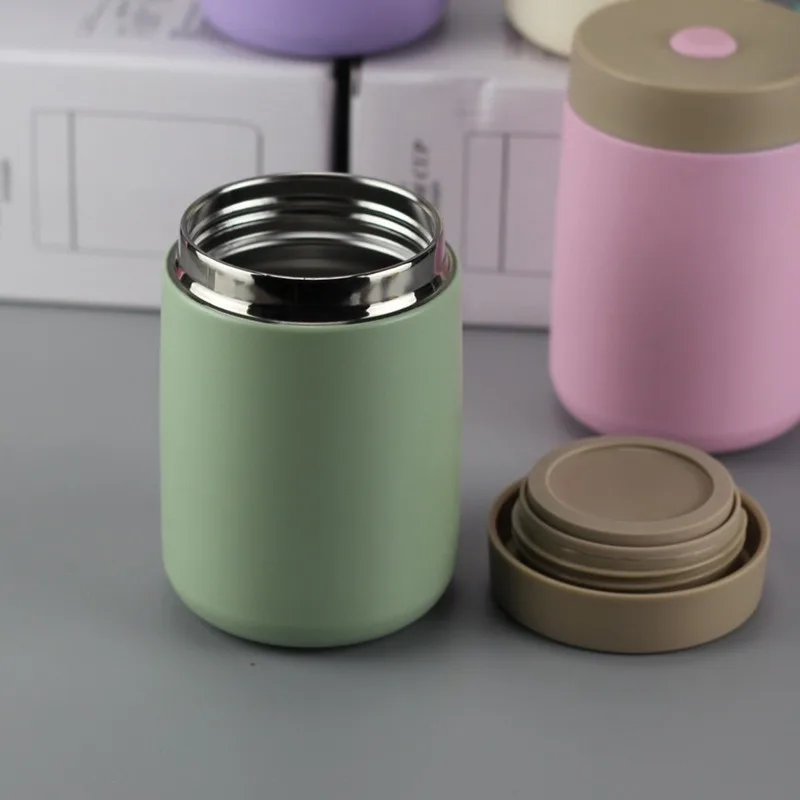 

304 Stainless Steel Children's Thermos Cup Portable Gift Cup Student Cup Thermos Cup 350ml Stew Beaker High Quality Gift