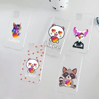 likee cat phone case clear transparent for iphone 11 12 mini pro xs max 8 7 6 6s plus x 5s se xr 2020