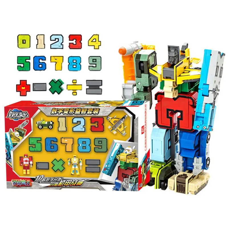 Дети Новые дети цифры сборные блоки команда Трансформеры Робот игрушка Подарки
