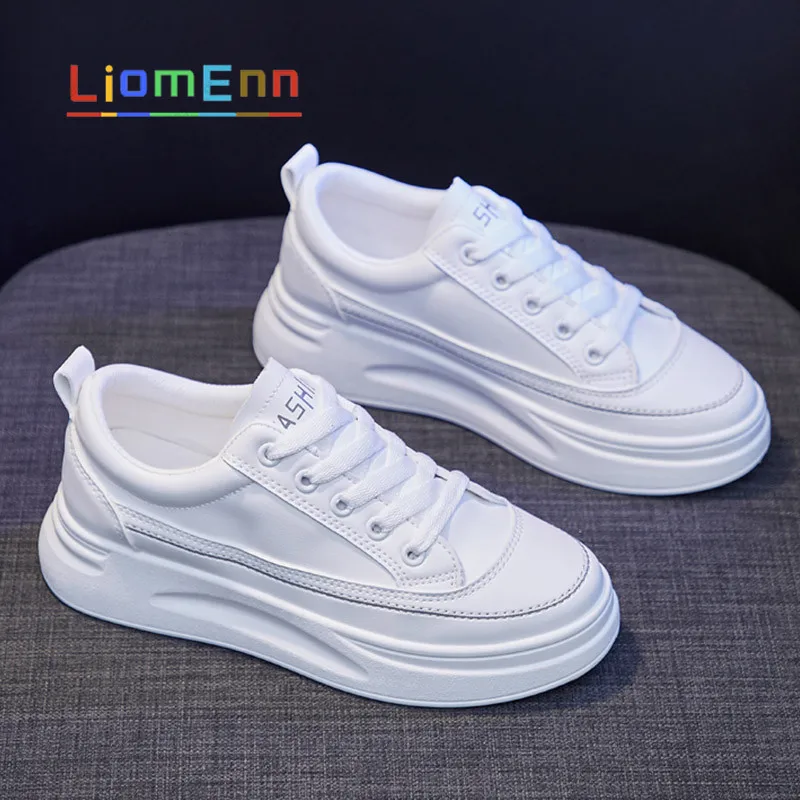 

2021 New Fashion White Sneakers Women Shoes Platform Korean Casual Shoes Ladies Designer Vulcanized Tennis Female Basket Femme