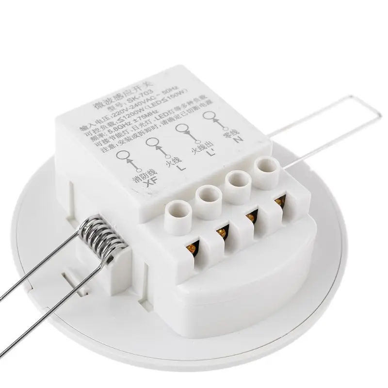 

360 Degree Microwave Radar Sensor 220V-240V Ceiling Body Motion Detector Recessed Motion Detector Light Switch for home G8TB