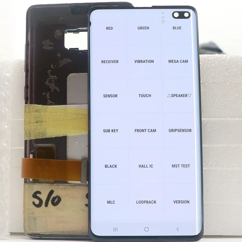 100% Original AMOLED LCD For Samsung Galaxy S10 Plus S10+ Display SM-G9750 G975F SM-G975 Display Touch Screen Digitize Assembly