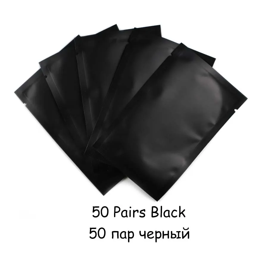 50 pairs Black 20/50/100 пар черный Бумага патчи привитые глаз наклейки для ресниц кругов под глазами колодки глаз Бумага патчи советы Стикеры AILYRISS - Цвет: 50 pairs Black