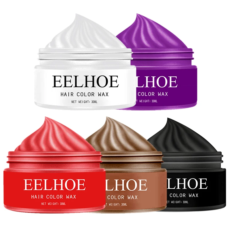 

Eelhoe 1PC 30ml Disposable Hair Dye Colorful Hair Wax Hair Mud Natural Hair Strong Gel Cream Hair Dye For Women Men TSLM1