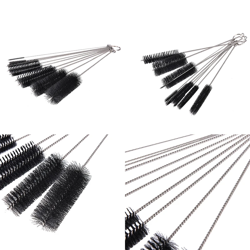 10 Nylon Stainless Steel Cleaners Cleaning Brushes For Tobacco Pipe Airbrush | Дом и сад