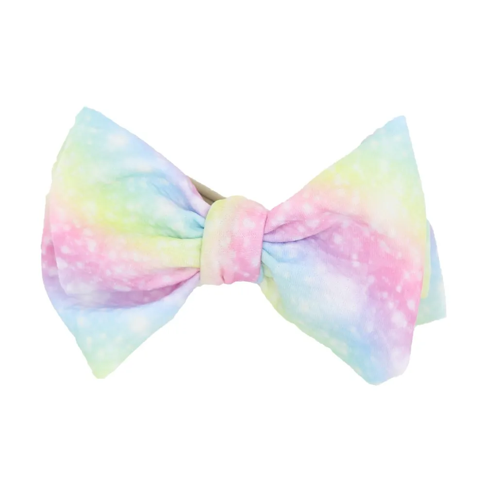 Новое поступление Повязка на голову с бантом и принтом Модный детский головной