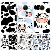 Dairy Cattle Cow Speckle Cute Silicon Call Phone Case For Motorola Moto Play Plus Power One Action Macro