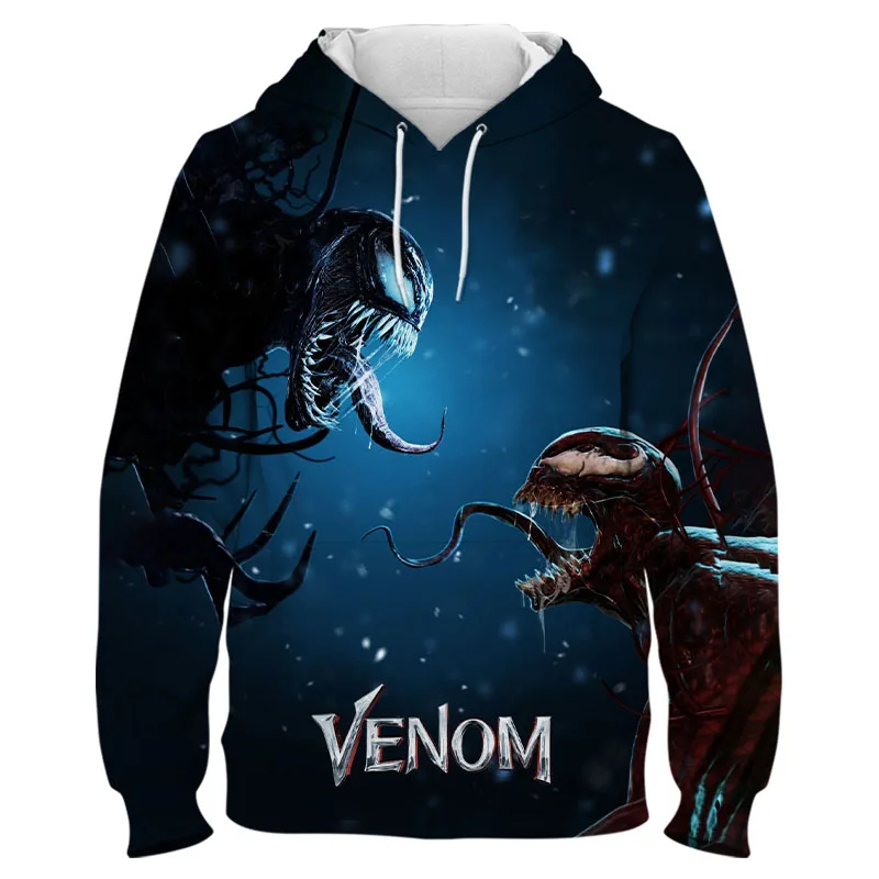 

Marvel Spring Autumn Black venom Mens Sweatshirt Long Sleeve Hoodies Casual Top Male pullover Hip Hop Sweatshirts Hoodies Men