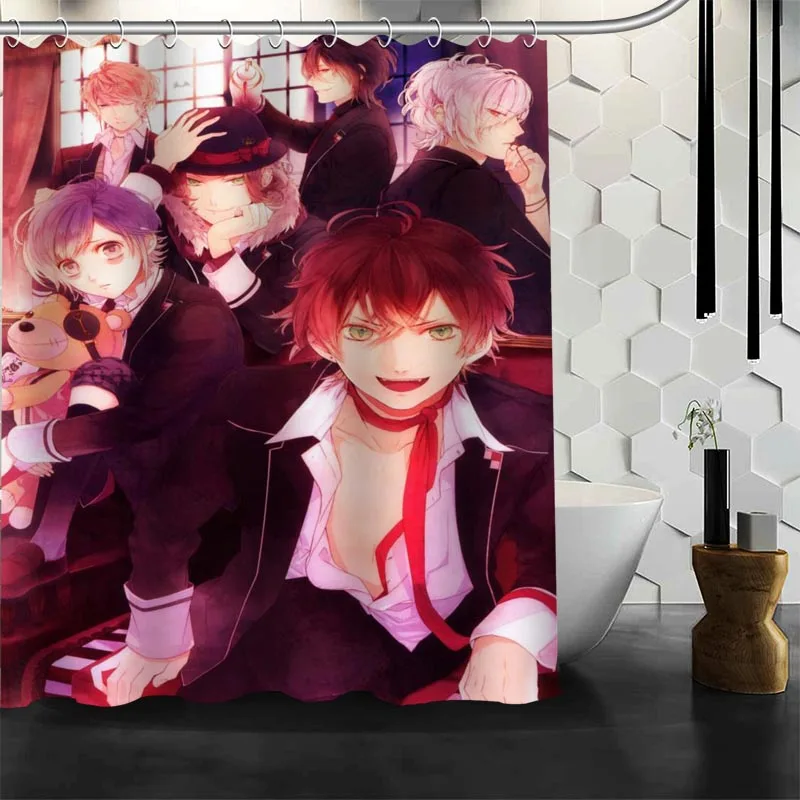 100% полиэстер ткань изготовление размеров под заказ DIABOLIK LOVERS аниме душ Шторы