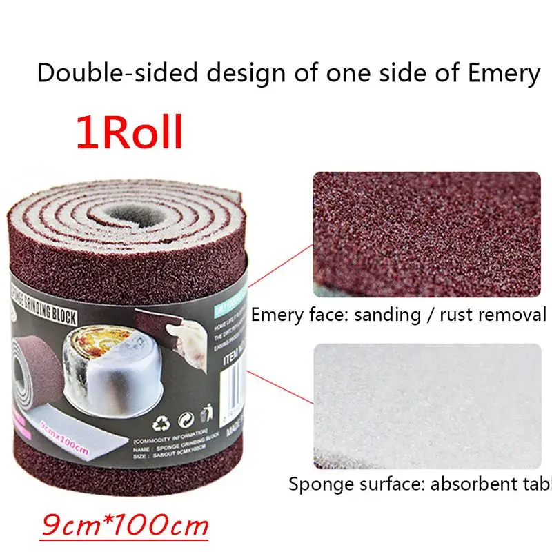 

1 Roll Nano Clean Sponge Scrub Pot Brush Super Strong Rust Decontamination Dish Cloth Brush Pot