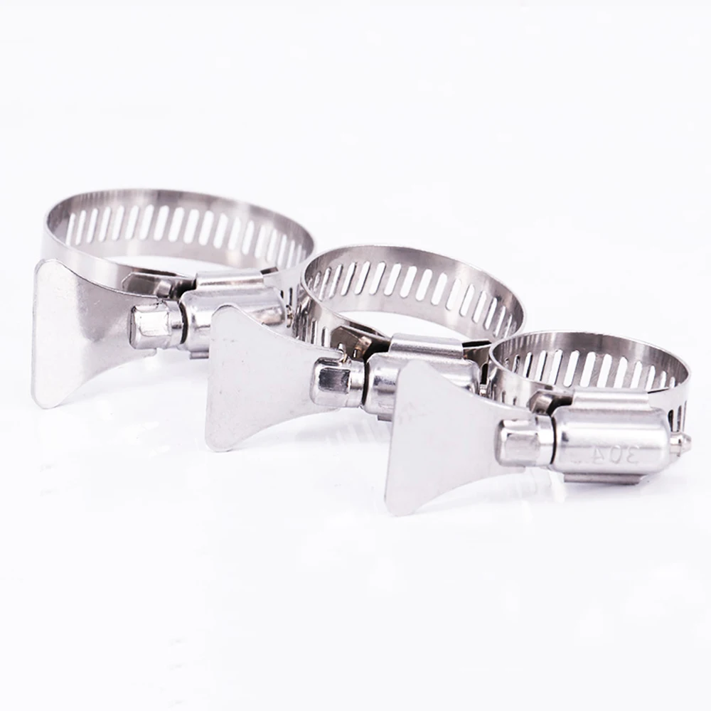 5pcs/Lot Stainless Steel Adjustable Drive Hose Clamp Fuel Line Worm Size Clip Hoop - Pipe Tube Clips Water | Обустройство дома