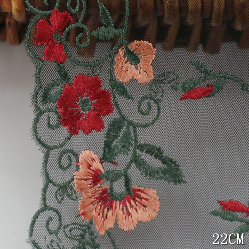 2 ярда роскошной черной каймы из тюля с вышивкой цветочного кружева для свадебных платьев, головных уборов, материалов для шитья DIY.