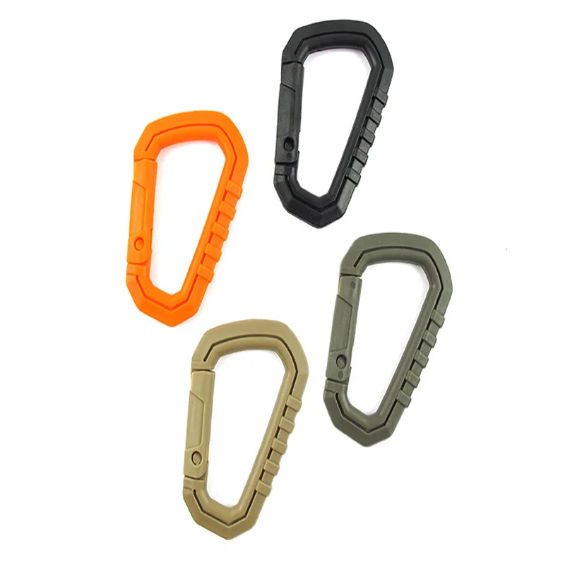 

10pcs/lot Tactical High Strength D-Ring Camp Snap Clip Hook Buckle Keychain Camping Bag Vest Hiking Climbing Mountaineering