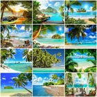 HUACAN алмазная живопись летний пейзаж Алмазная мозаика вышивка кокосовое дерево вышивка крестиком украшение для дома