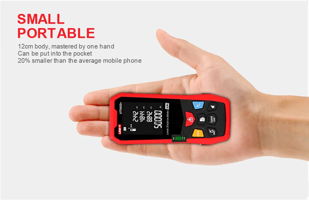 UNI-T Handheld Laser Rangefinder Distance Meter LM40 40M 50M 60M Medidor Laser Tape Build Measure Device Electronic Ruler