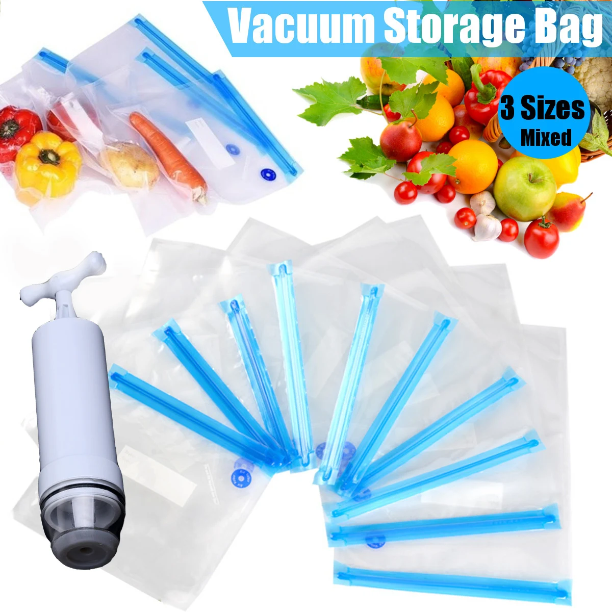 Household Vacuum Food Sealer Air Pump Extractor Sealing Packaging Packer With 10Pcs Bags Saver Machine | Дом и сад