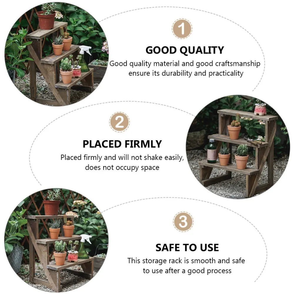 

1Pc Decorative Flowerpot Holder Gardening Plant Pot Rack Household Storage Shelf
