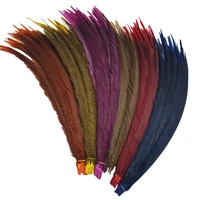 promotion 50pcslot nature pheasant tail feathers for crafts 60 65cm 24 26inch christmas carnival diy plumas de faisan