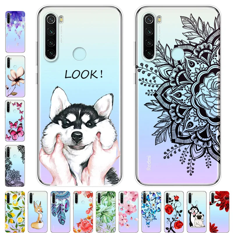 Чехол для Xiaomi прозрачный силиконовый мягкий чехол из ТПУ с мультяшным рисунком