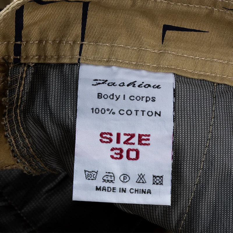 

Pure Cotton Summer Mens Cargo Shorts Boys Casual Pocket Streetwear Plus Size Bermuda Z137